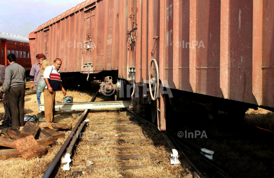  Four wagons of a goods train derailed at Jammu railway station