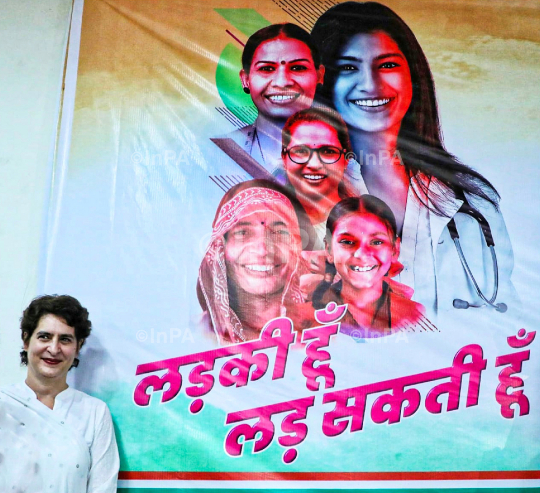 Congress leader Priyanka Gandhi in Lucknow