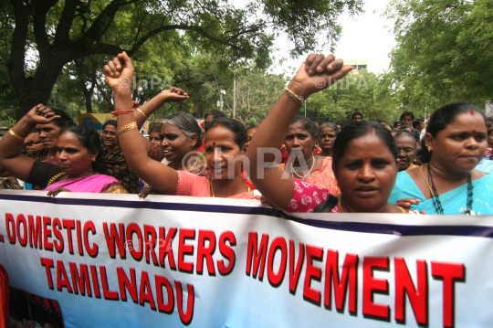 Domestic workers protest