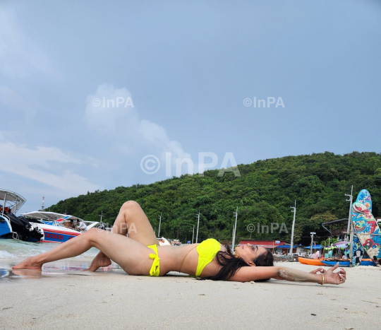 Nikita Rawal in Yellow Bikini