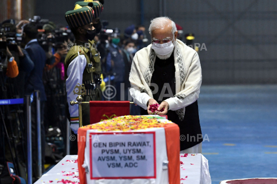PM Modi Pays Tribute to CDS Gen Bipin Rawat