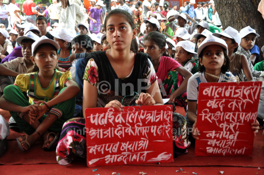 Protest against child labour