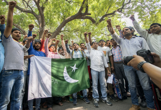 Protest against Pakistan for attacking on Indian army Base camp