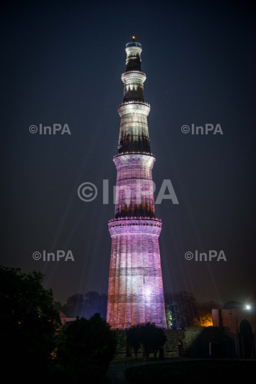 Qutub Minar , Evening Illumination