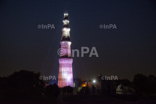 Qutub Minar , Evening Illumination