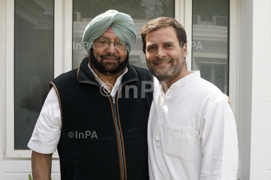 Rahul Gandhi and Captain Amrinder Singh 