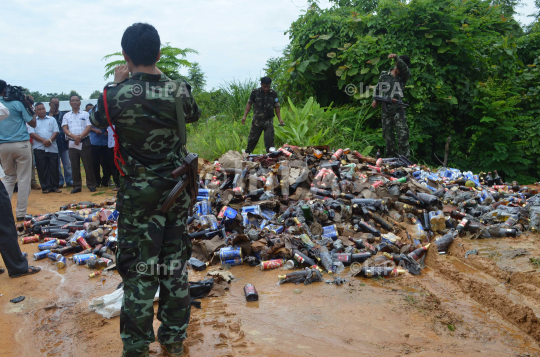 Raid on liquor shops in Nagaland
