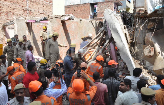 Rescue operations are underway in Delhi's Ashok Vihar area after