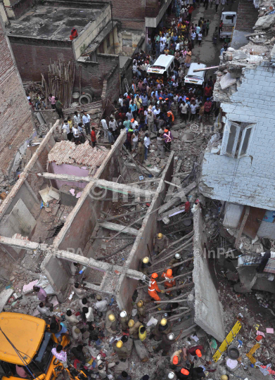 Rescue operations are underway in Delhi's Ashok Vihar area after
