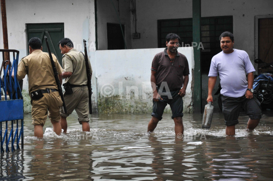 water logged police station 